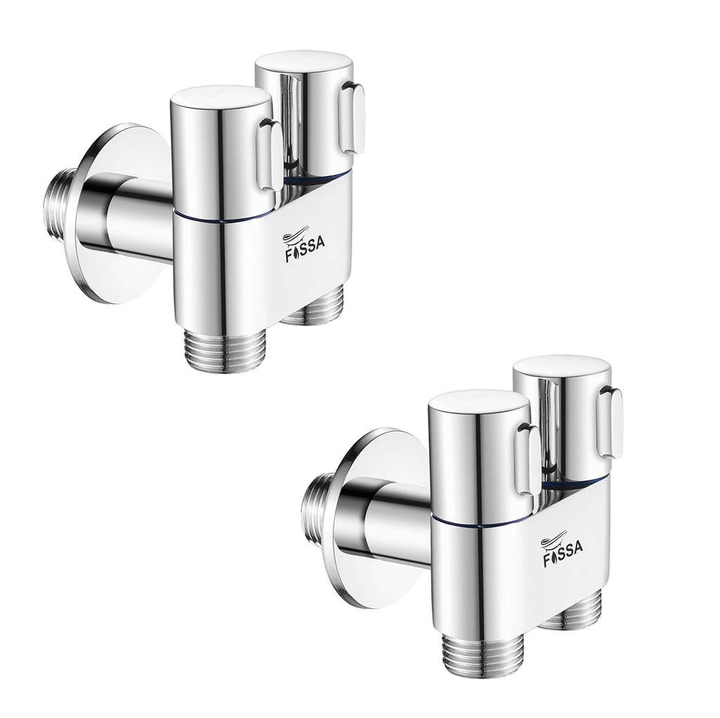 2 in 1 Brass Angle cock  Silver For Use multi Purpose