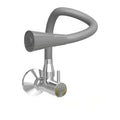 Fossa Brass Sink Cock with Dual Flow Kitchen Faucet with Flexible Swivel Spout (Grey)
